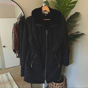 🖤 Michael Kors Black Faux Suede Coat | Size XL | Luxe & Cozy